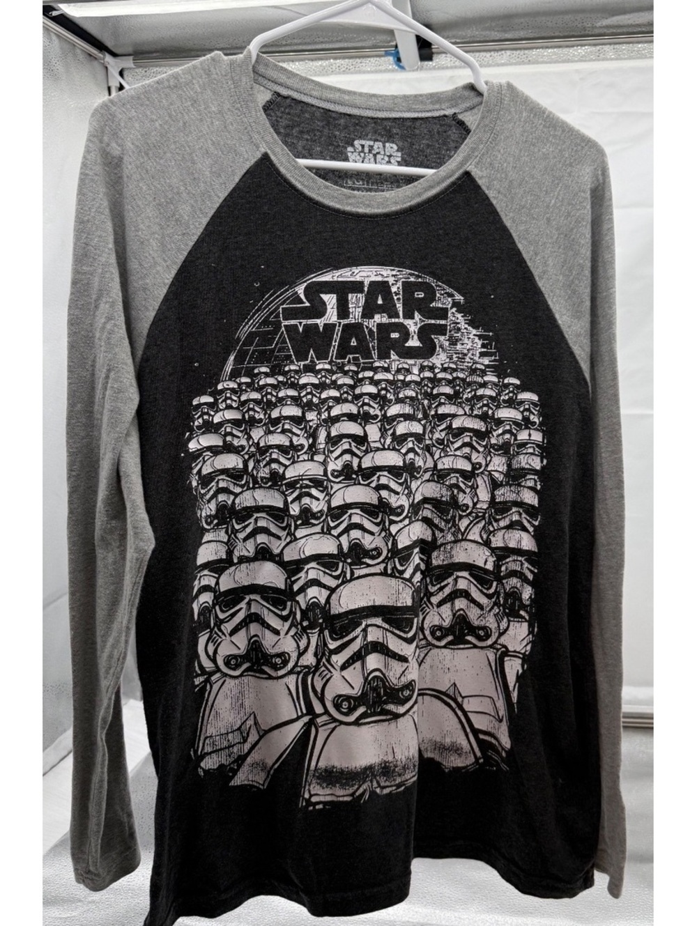 Star Wars Long Sleeve Raglan Shirt with Stormtrooper Graphic